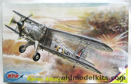 MPM 1/72 Fairey Albacore - RAF 828 Sq HalFar Malta Late 1942 / USAAF Markings 822 Sq Nov 1942 Operation Torch, 72095 plastic model kit